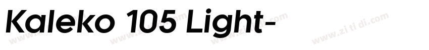 Kaleko 105 Light字体转换